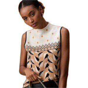 Anthropologie Maeve Maria Mock Neck Sweater Tank Womens XS